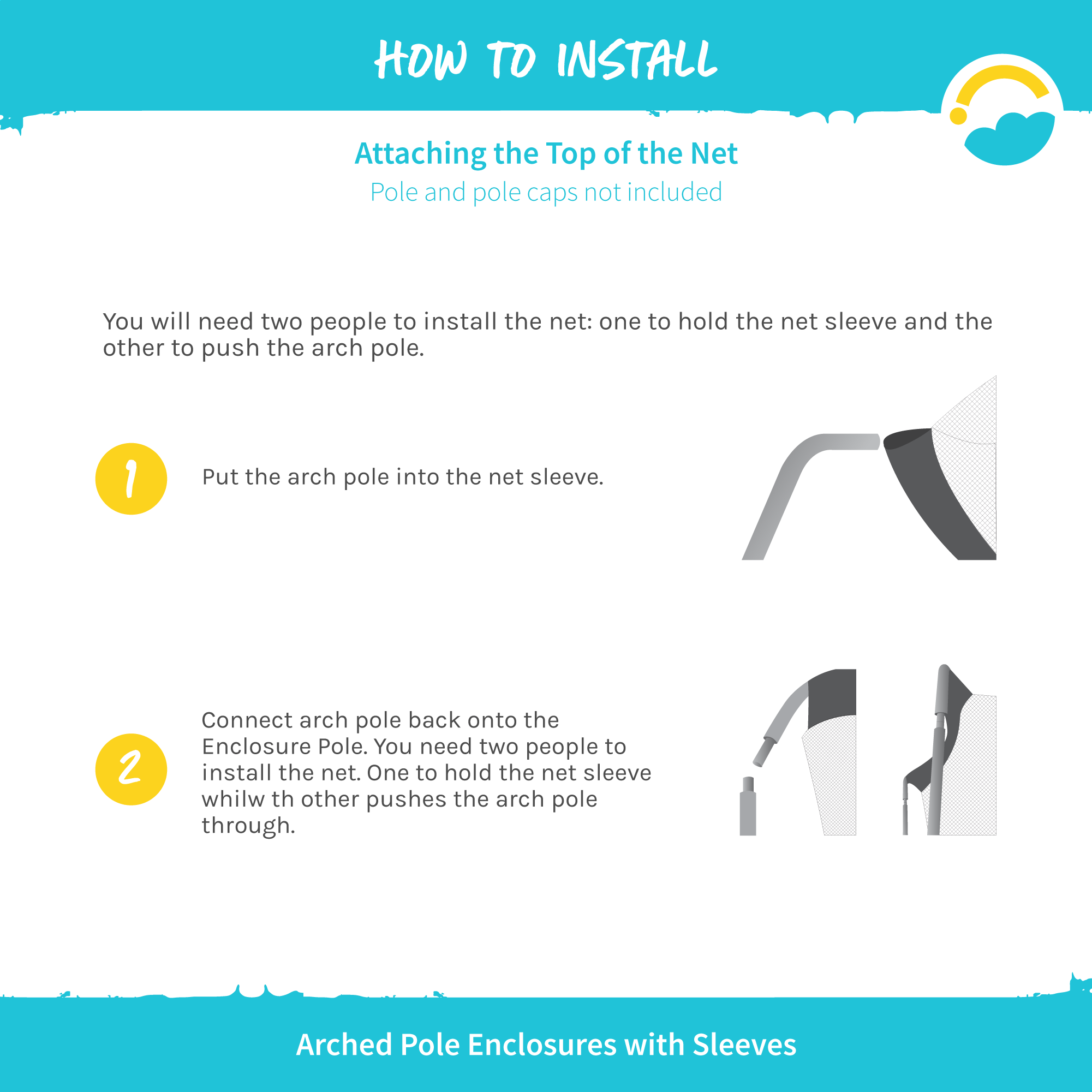 Enclosure Net for 15ft Trampolines - Fits 3 Arch Poles - Image 4