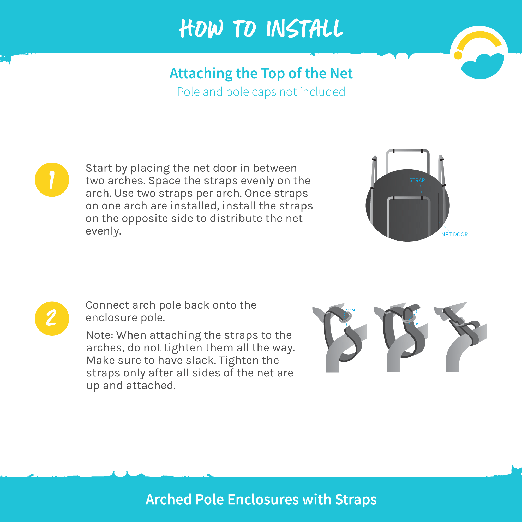 Enclosure Net for 15ft Trampolines - Fits 4 Arch Poles - Image 3