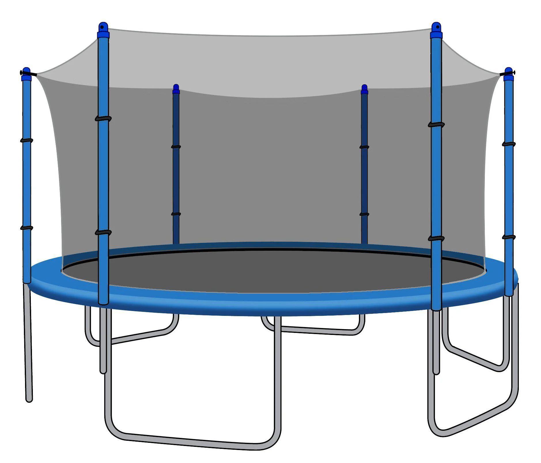 Enclosure Net for 14ft Trampolines - Fits 6 Straight Poles (Using Bolted Pole Caps) - Image 6