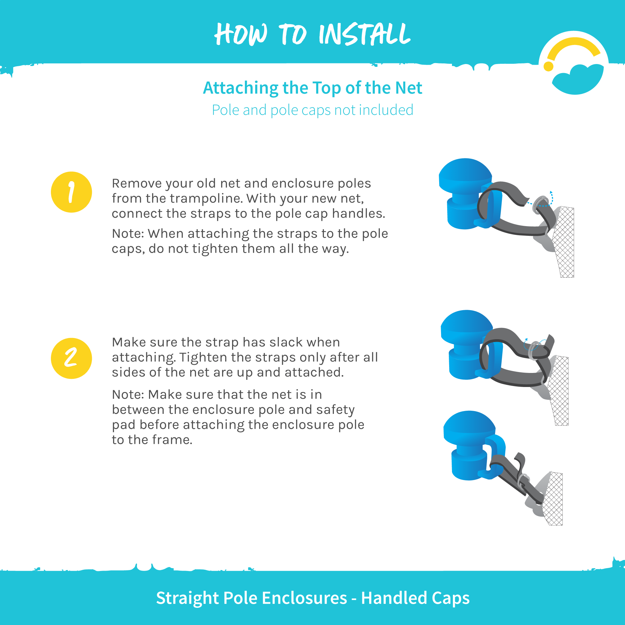 SkyBound® Replacement Net for 15ft Trampolines - Fits 6 Straight Poles - Image 4